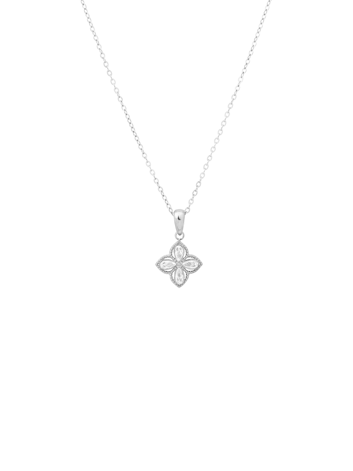 Collar Dije Trebol Zirconias Gota