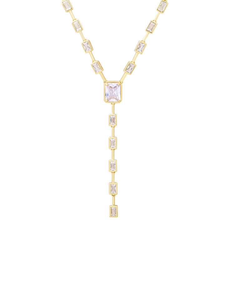 Collar Corbatin Con Baguettes Zirconias