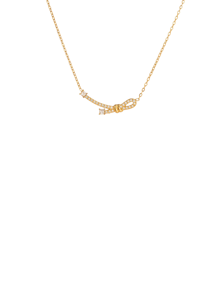 Collar Dije Nudo Enlazado Zirconias