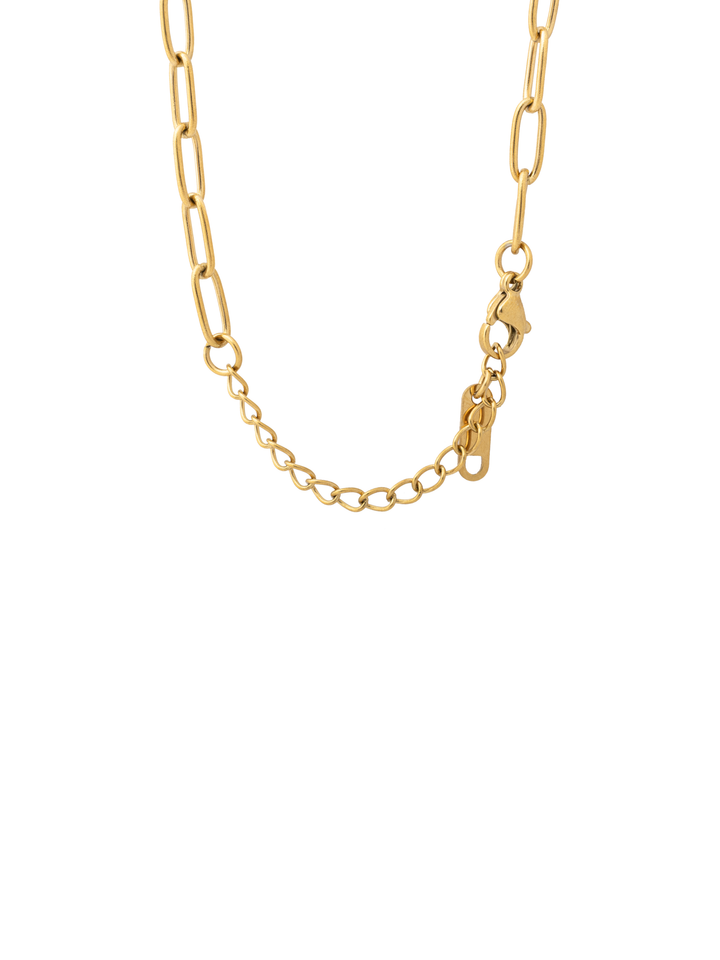 Collar Eslabon Dije Clip Con Cruz