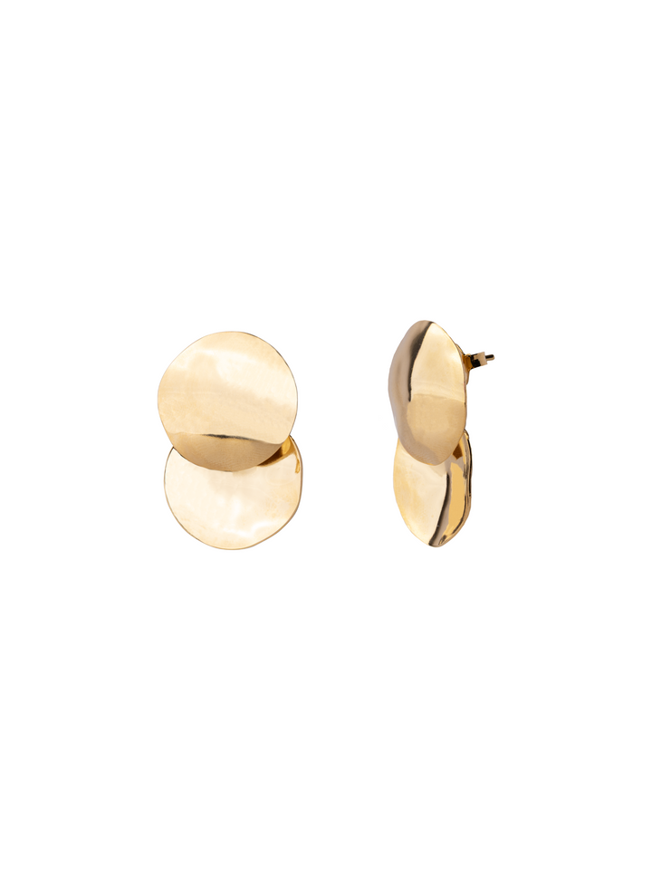 Par Arete Doble Circulo Liso