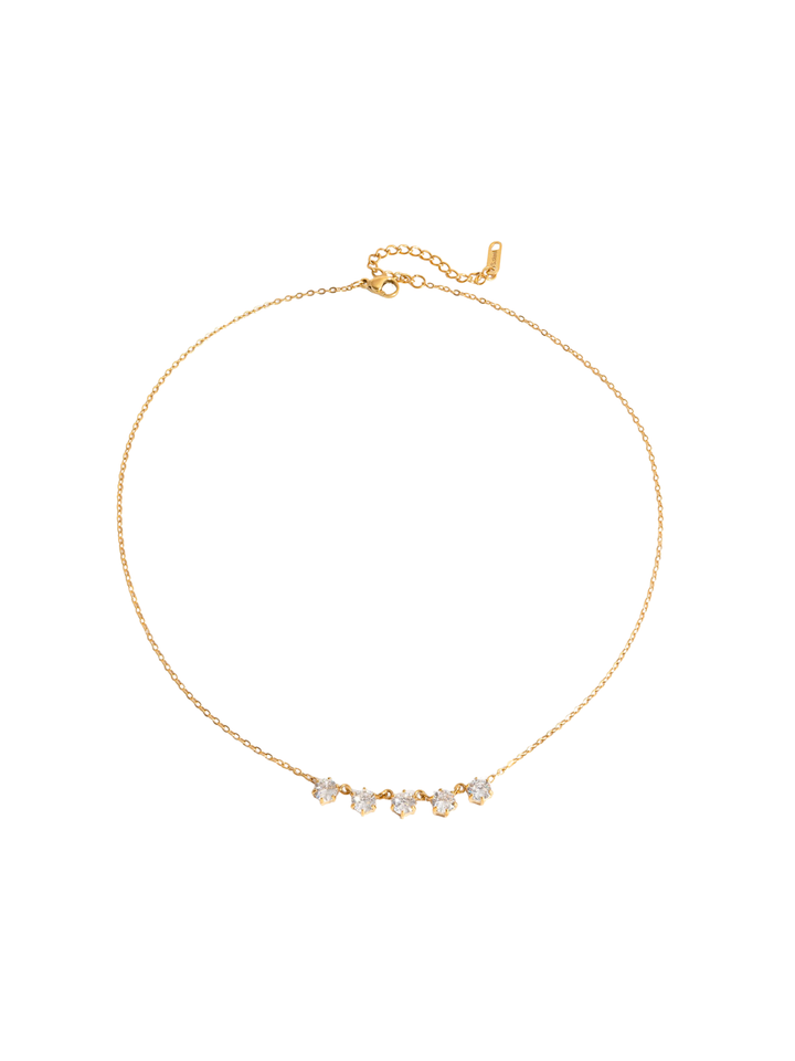 Collar Con Cinco Zirconias