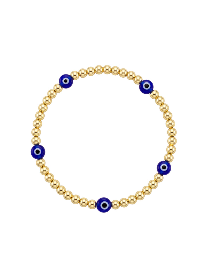 Pulsera Bolitas Con Ojos Transparentes