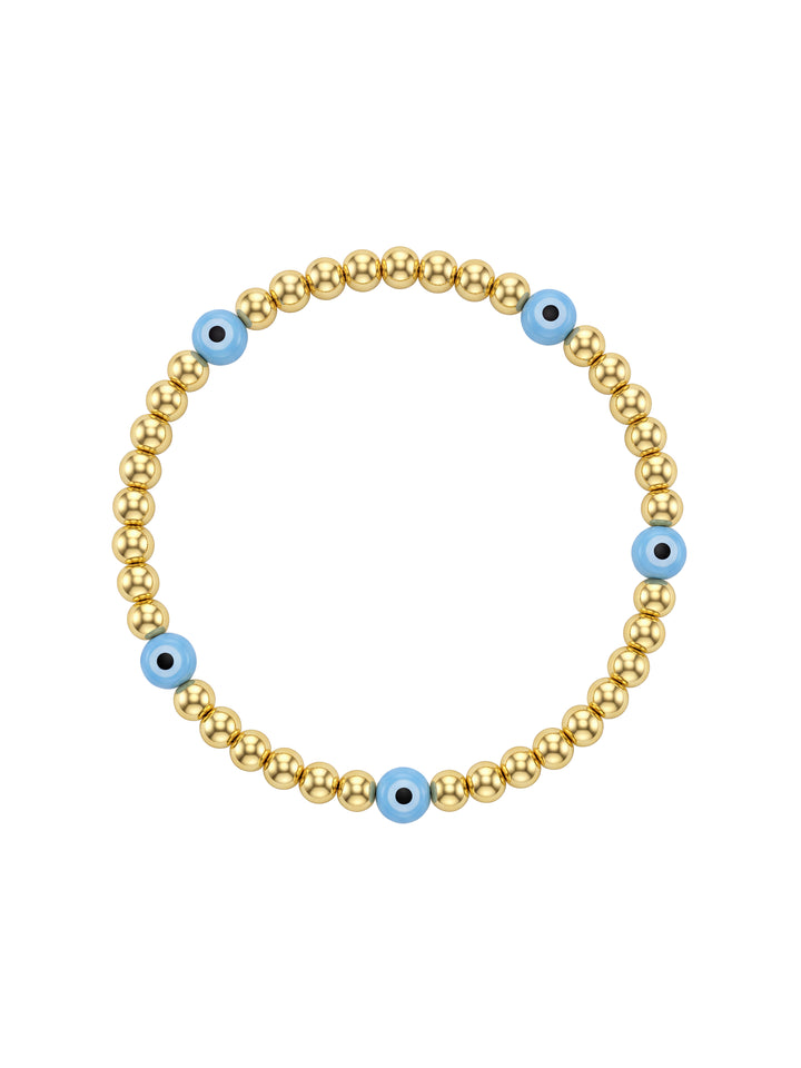 Pulsera Bolitas Con Ojos Transparentes