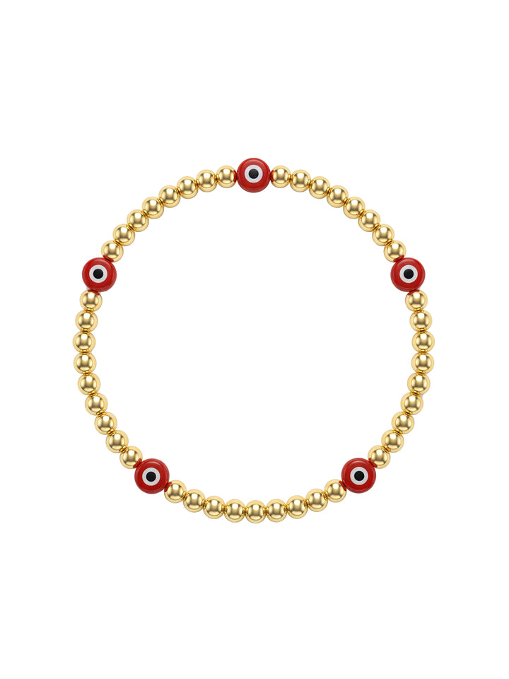 Pulsera Bolitas Con Ojos Transparentes