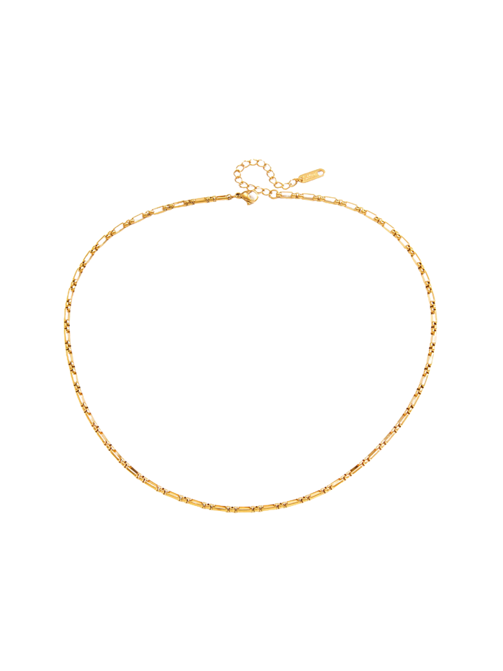 Collar Eslabon Rectangular Enlazado
