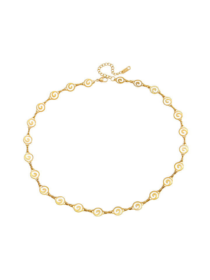 Collar Eslabones De Espiral Liso