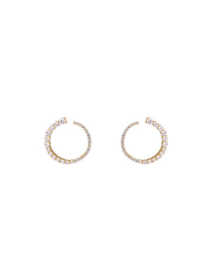 Par Arete Contorno Circulo Abierto Zirconias