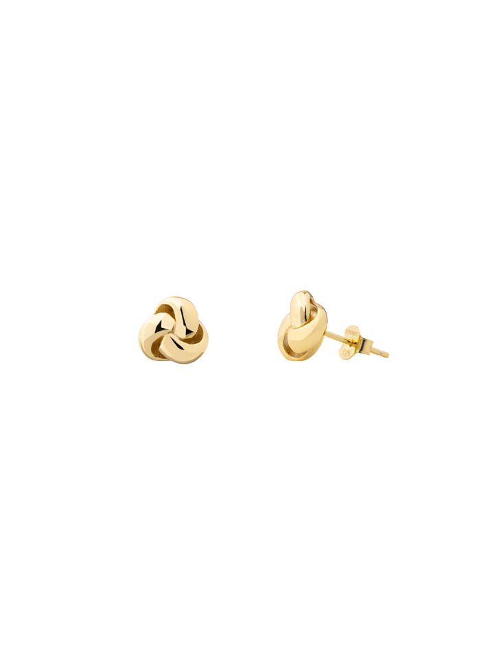 Par Arete Nudo Entrelazado Liso