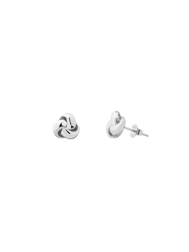 Par Arete Nudo Entrelazado Liso