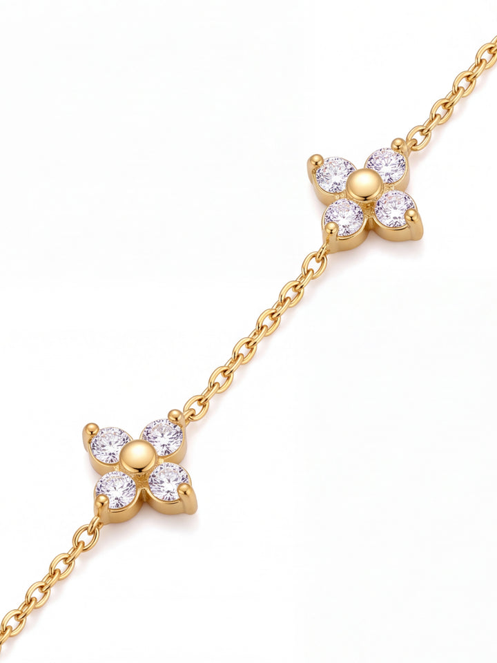 Pulsera Con Treboles Cuatro Hojas