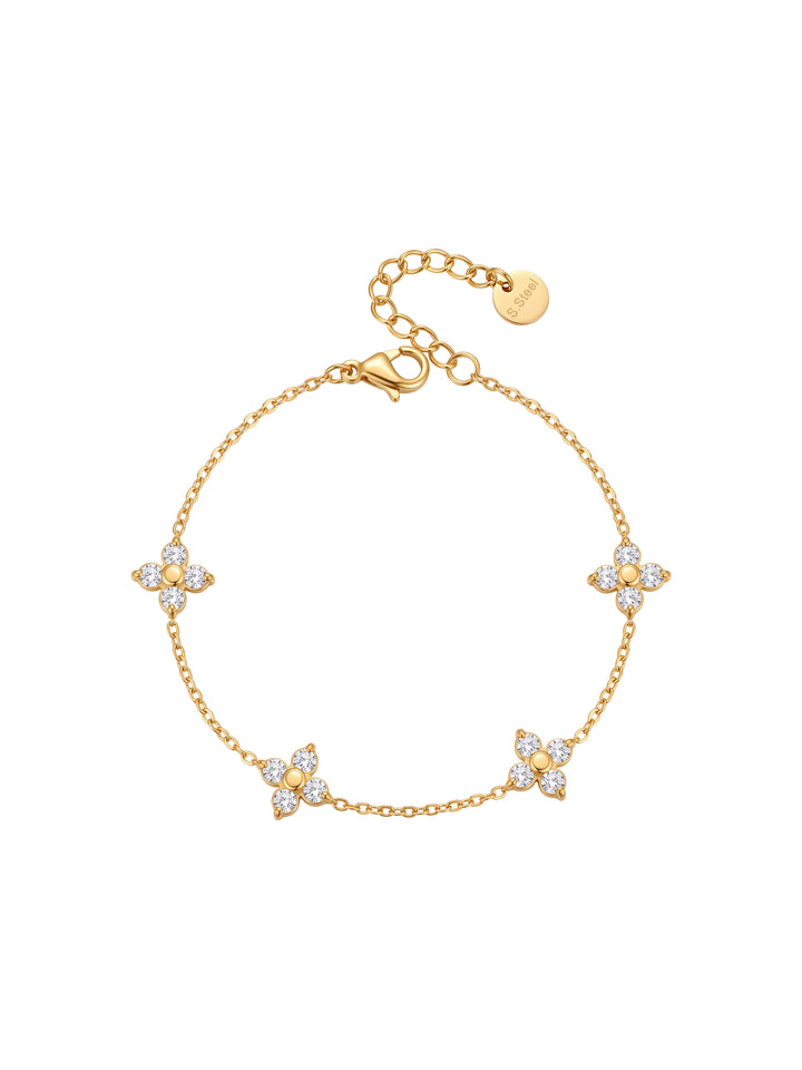 Pulsera Con Treboles Cuatro Hojas