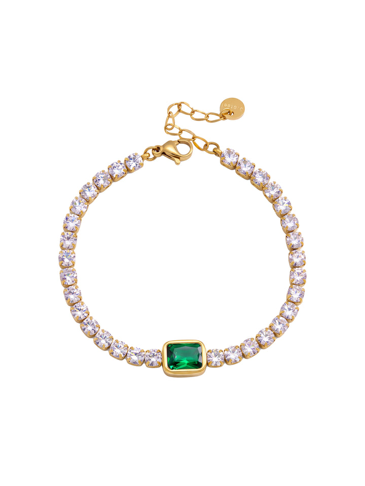 Pulsera Tennis Con Zirconia Central
