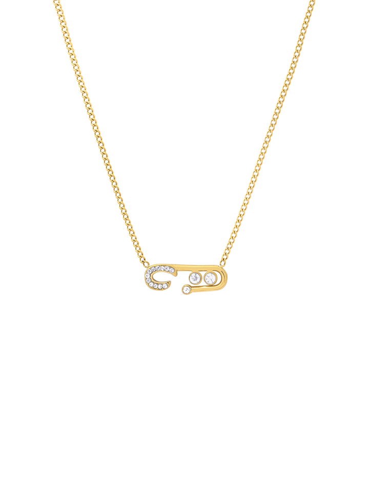 Collar Dije Clip Abierto Con Zirconias