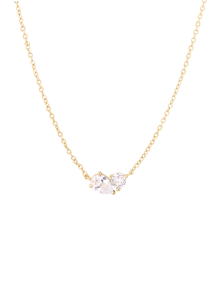 Collar Dije Zirconia Y Gota