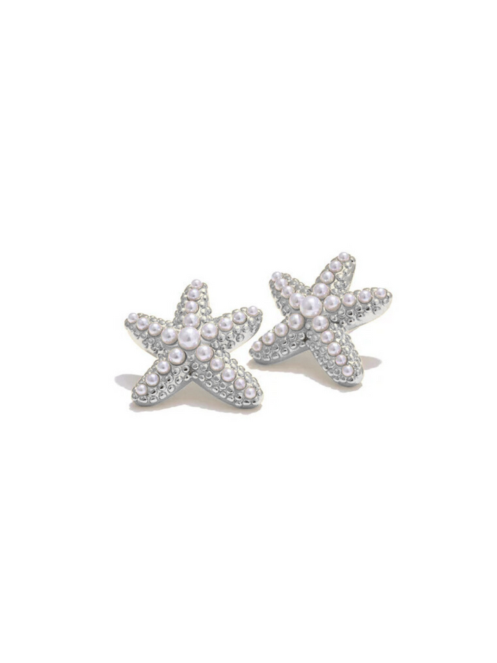 Par Arete Estrella De Mar Con Perla