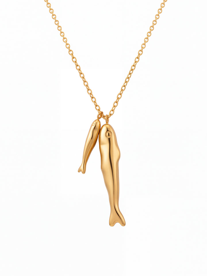 Collar Con Dije Doble Pez