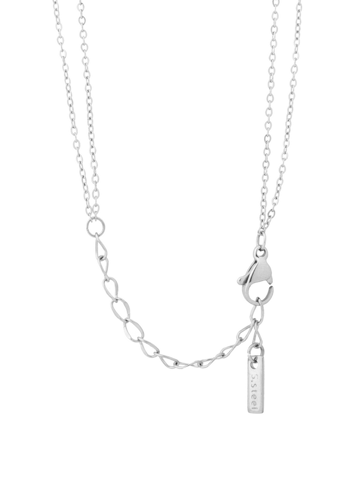 Collar Doble Corazones Y Zirconias