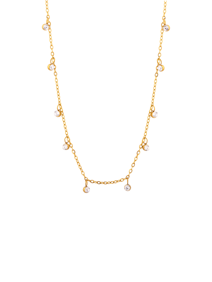 Collar Con Zirconias Colgantes