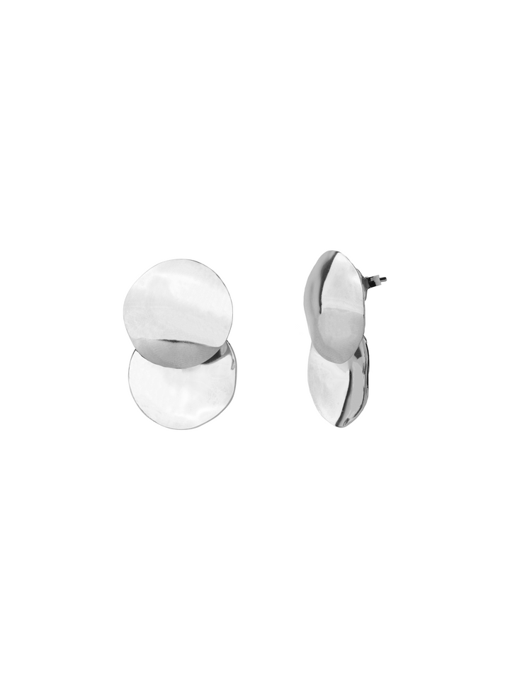 Par Arete Doble Circulo Liso