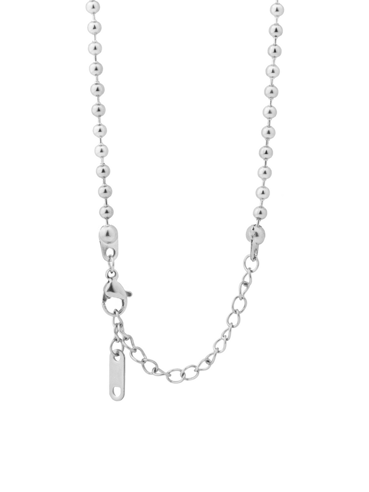 Collar Bolitas Con Dije Zirconia Gota