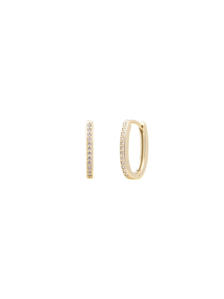 Par Arracada Zirconias Forma U 15 mm