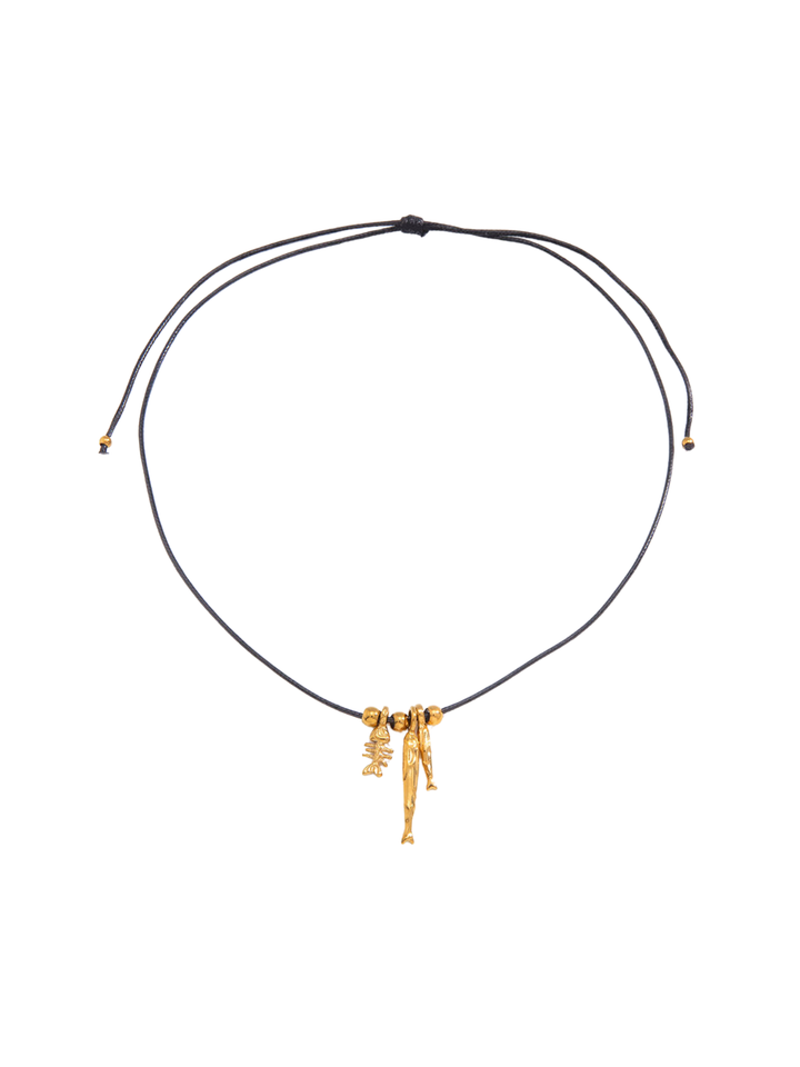 Collar Cordon Con Dijes Peces