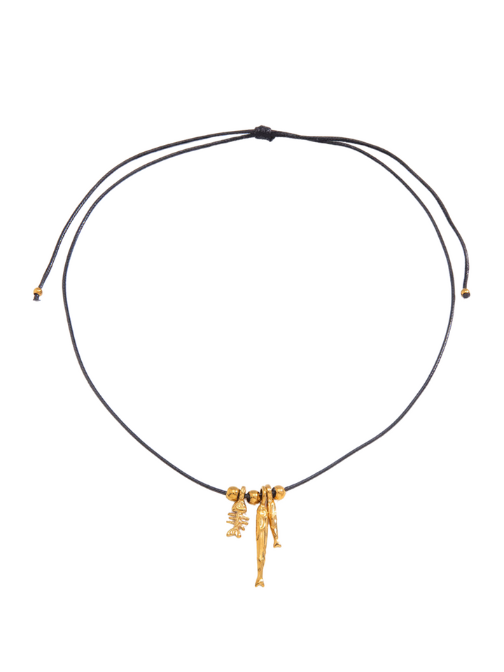 Collar Cordon Con Dijes Peces