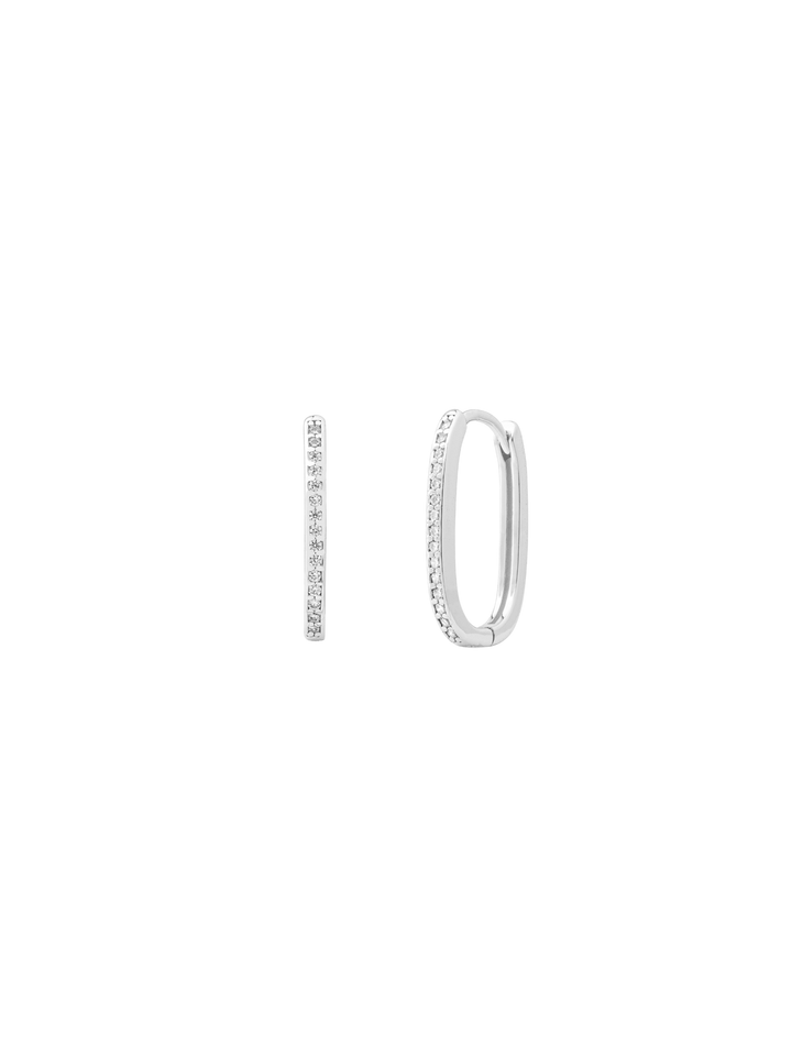 Par Arracada Zirconias Forma U 17 mm