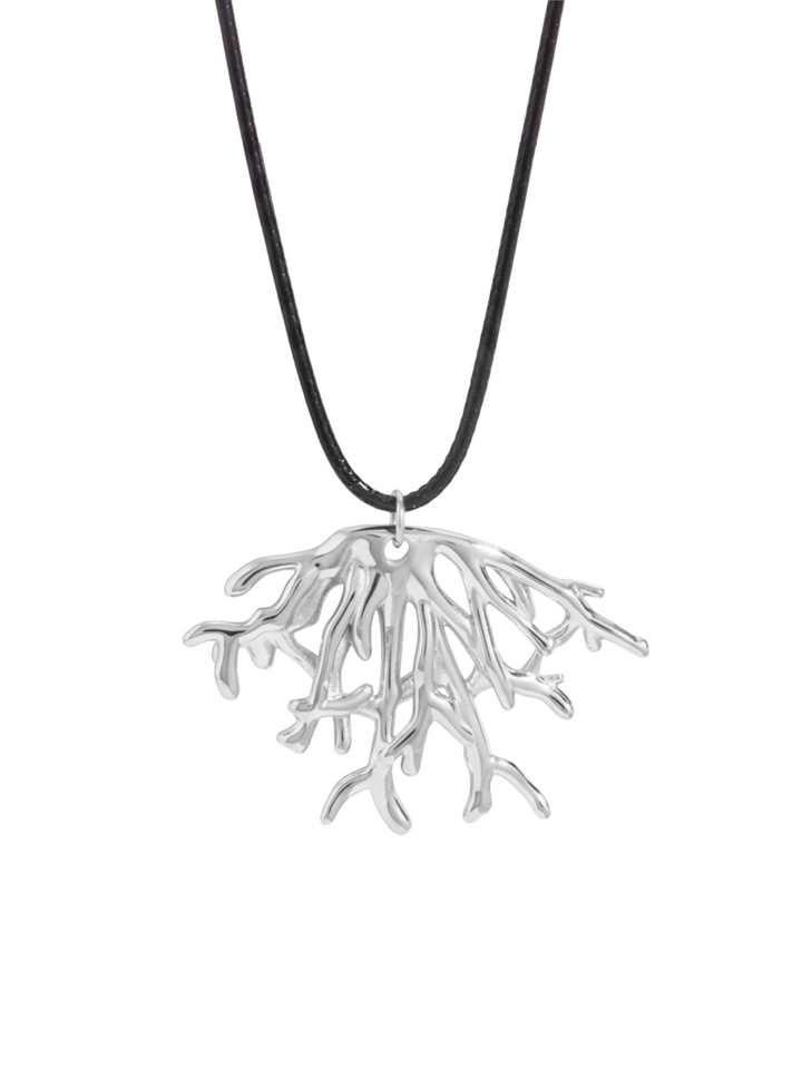 Collar Cordon Con Dije Coral