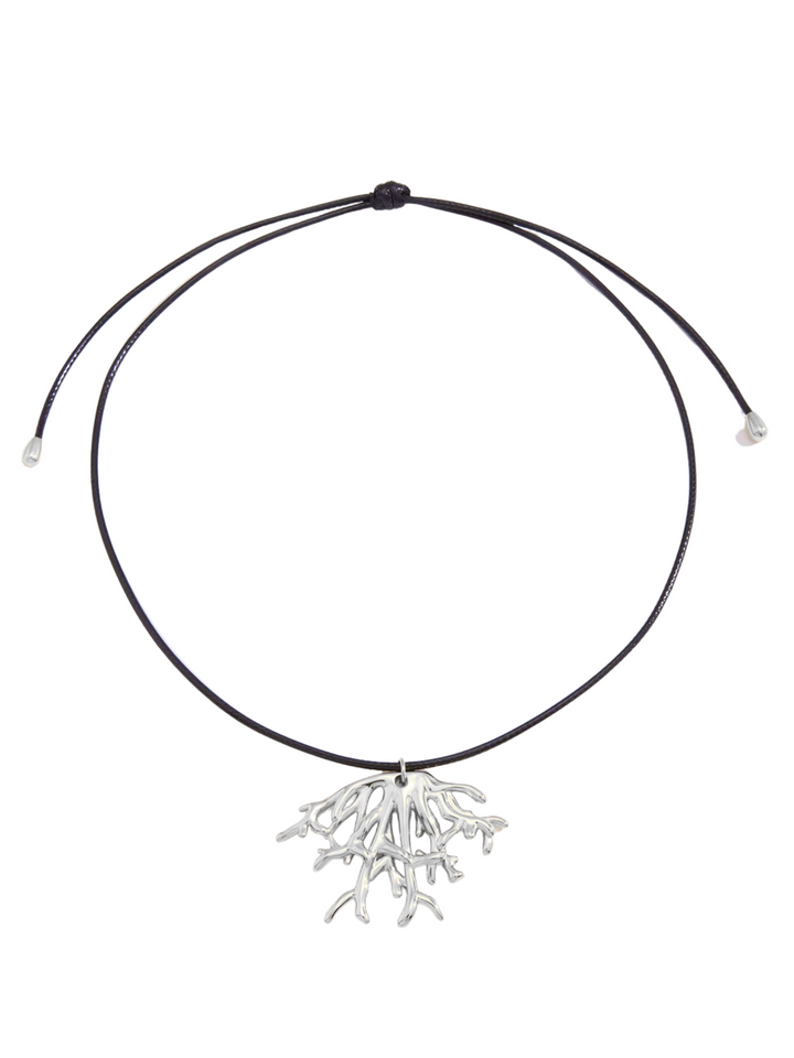Collar Cordon Con Dije Coral