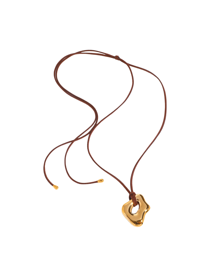 Collar Cordon Con Dije Irregular