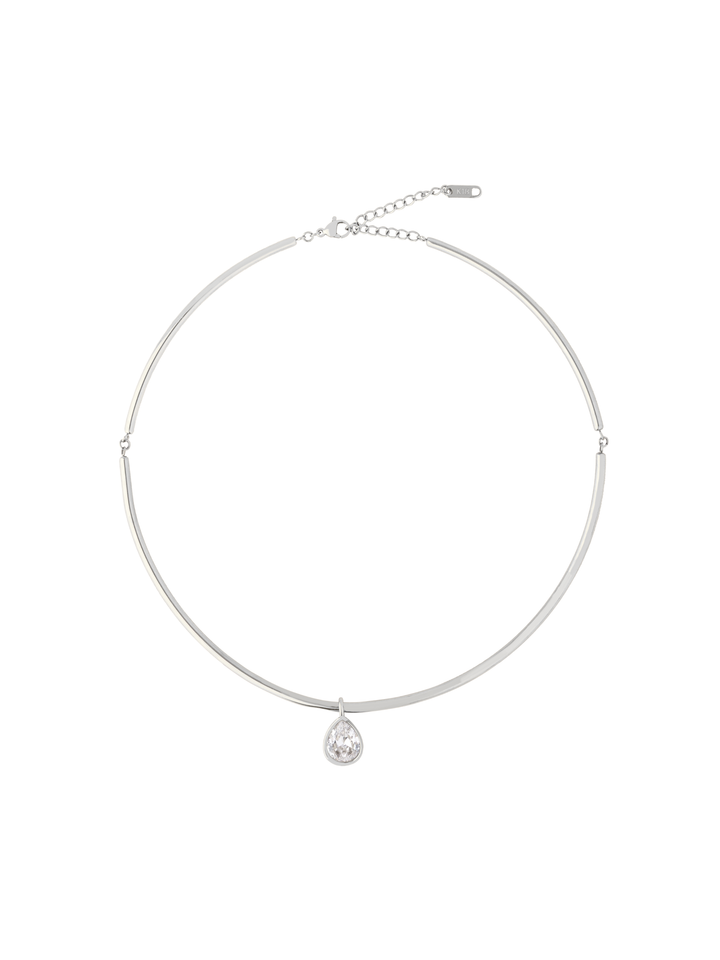 Choker Rigido Dije Zirconia Gota