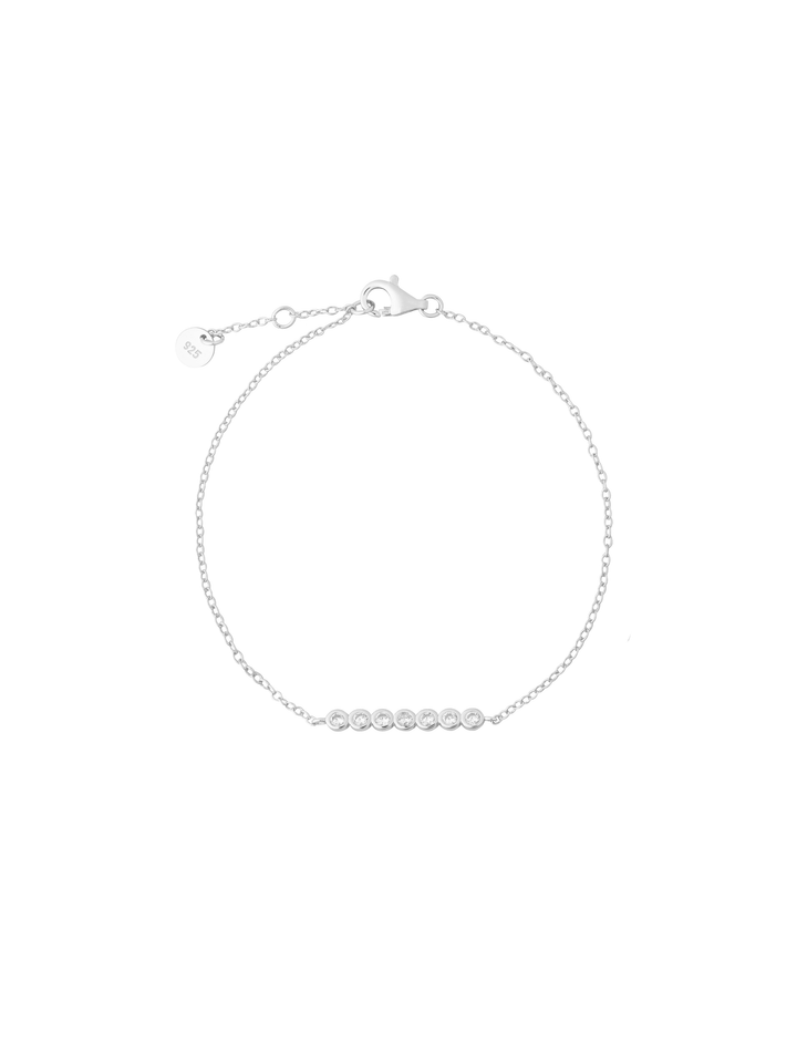 Pulsera Linea Siete Zirconias Redondas