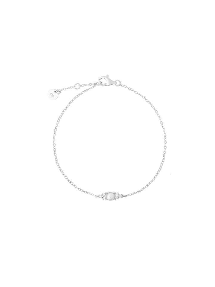 Pulsera Perla Central y Zirconias