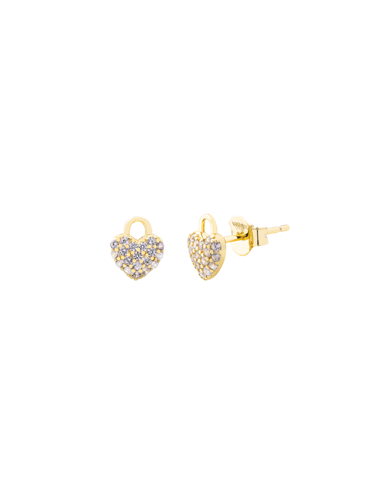 Par Arete Mini Corazon Zirconias