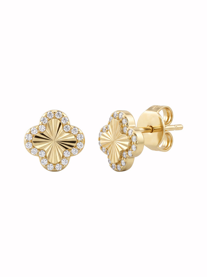 Par Arete Trebol Contorno Zirconias