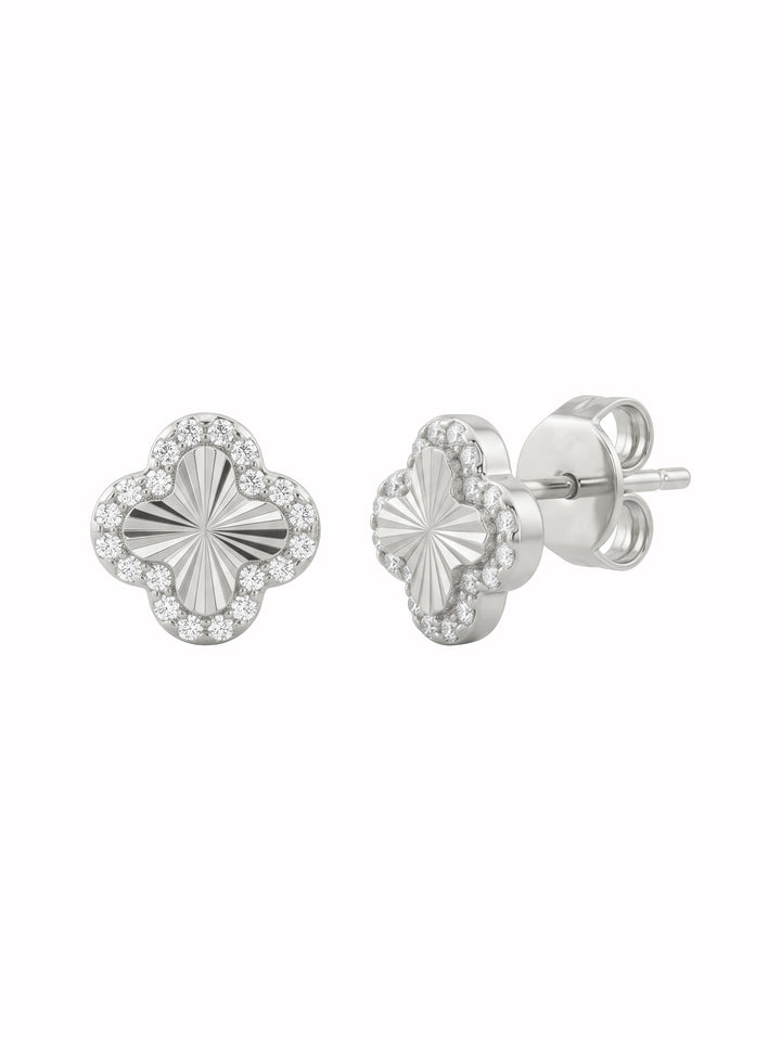 Par Arete Trebol Contorno Zirconias
