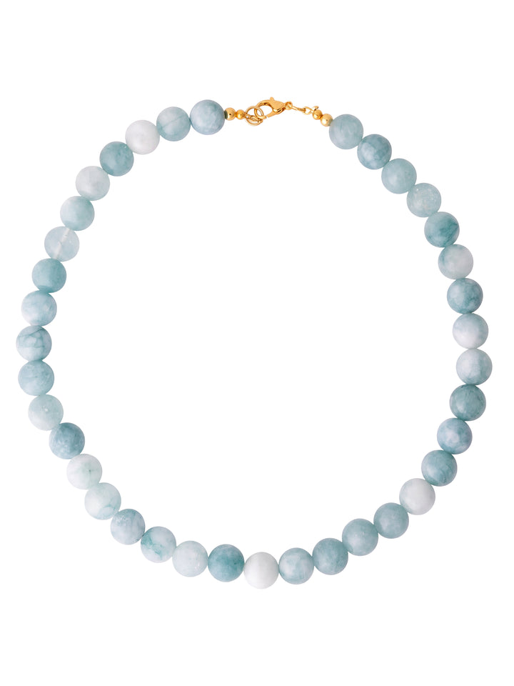 Choker Bolitas Piedra Natural 10 mm