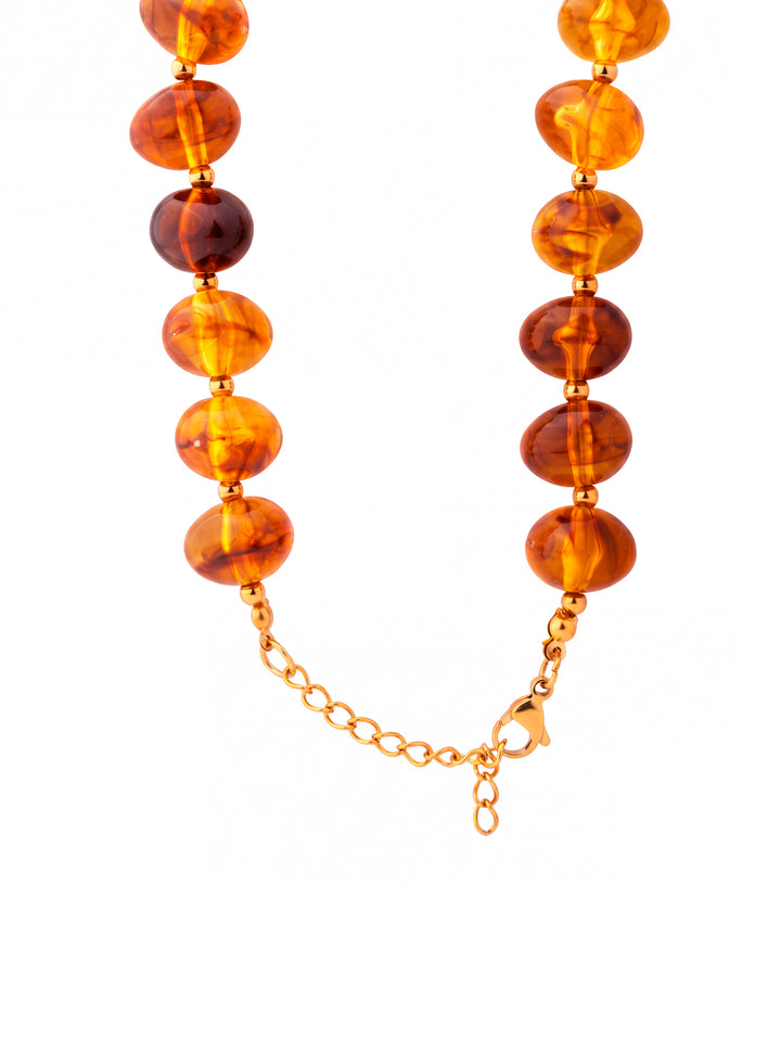 Collar Chunky Bolitas Con Bolitas Doradas