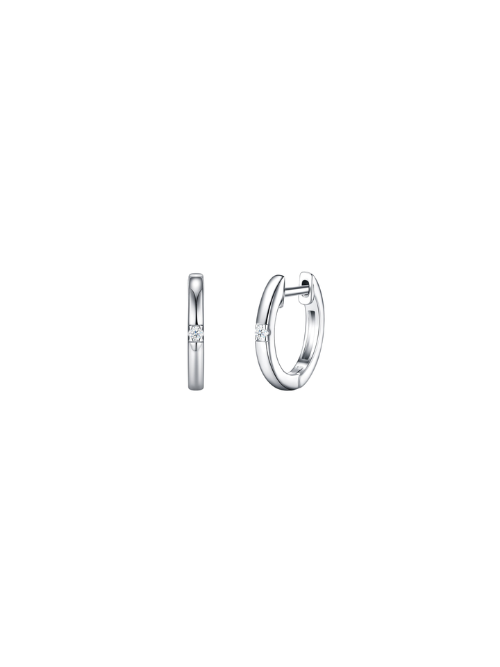 Par Arracada Con Moissanita Central 0.03 CT