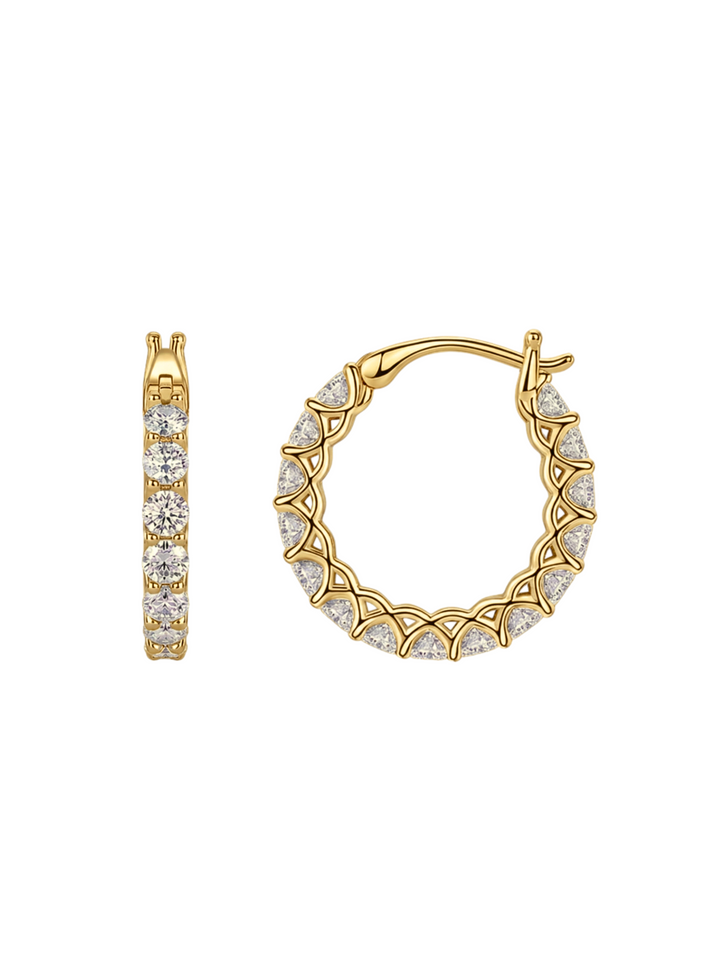 Par Arracada Con Moissanitas 3 CT