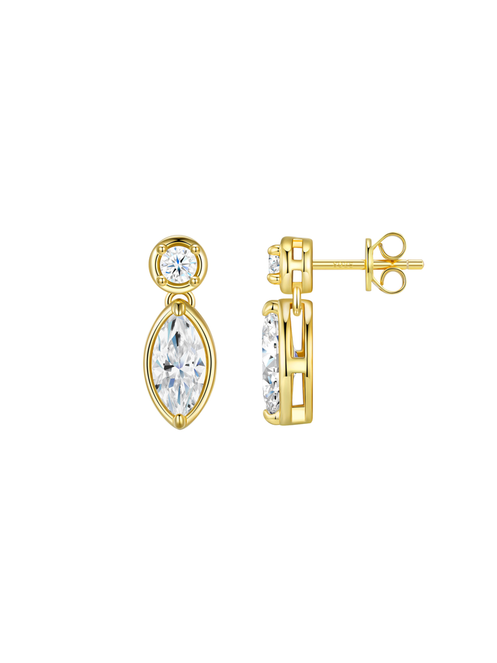 Par Arete Moissanita Corte Marquesa 2.4 CT