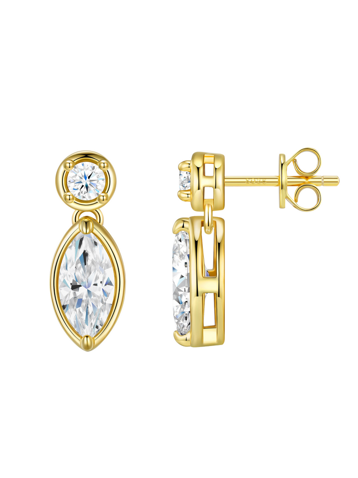 Par Arete Moissanita Corte Marquesa 2.4 CT