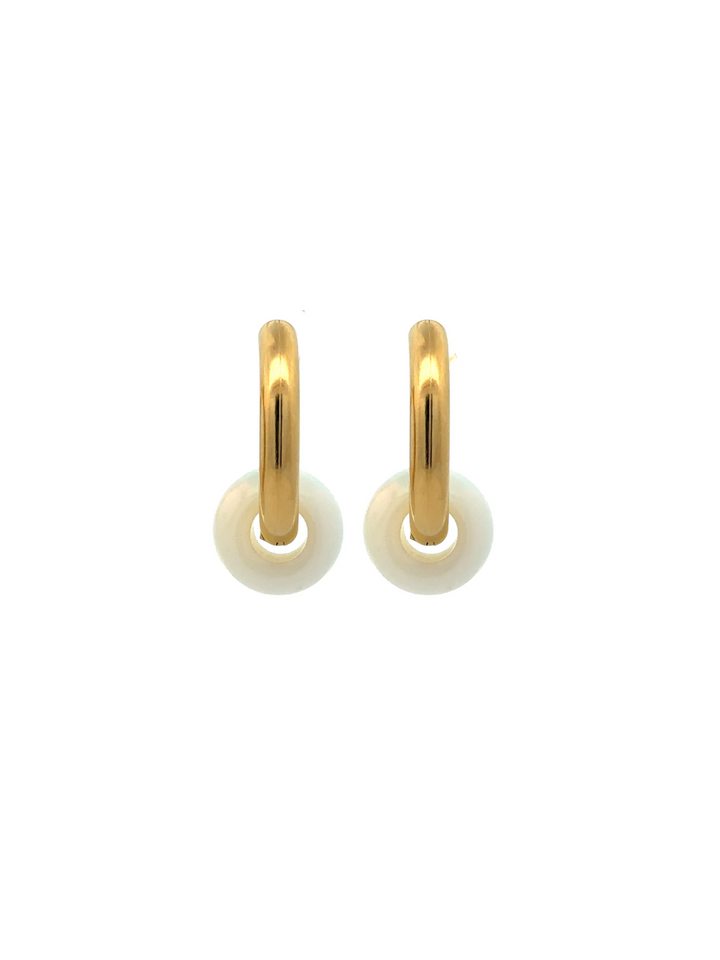 Par Arracada Piedra Opalo 2 en 1