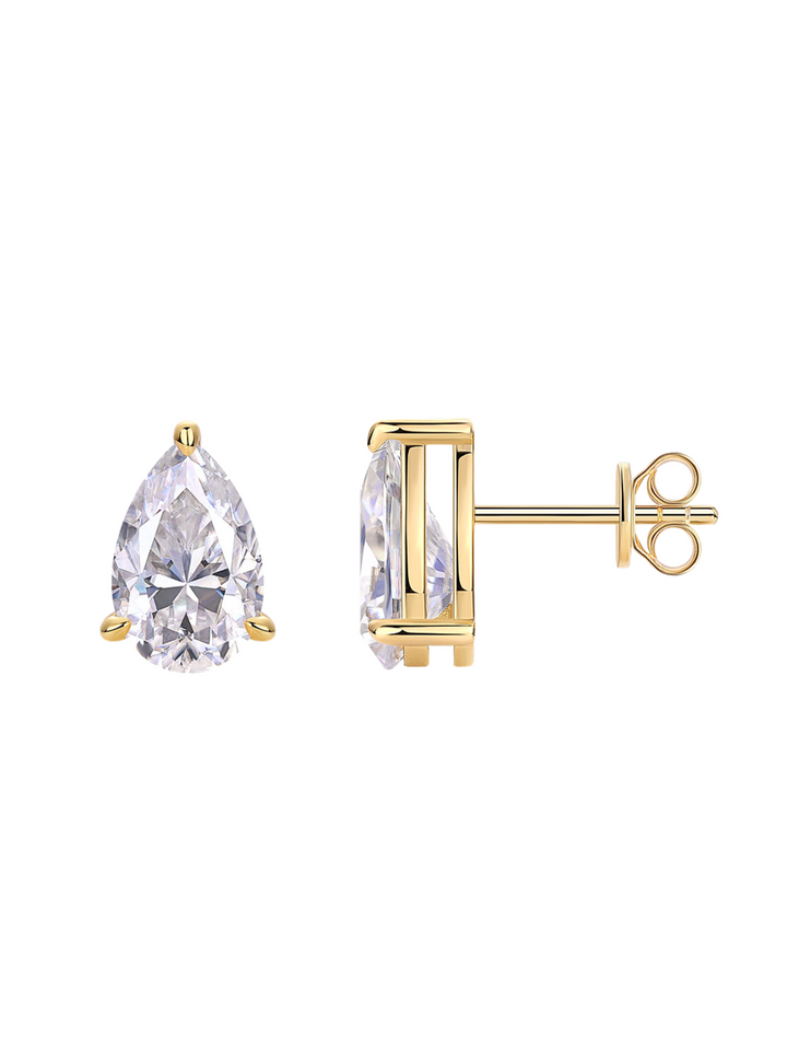 Par Arete Moissanita Corte Pera 2 CT