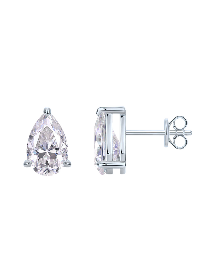 Par Arete Moissanita Corte Pera 2 CT