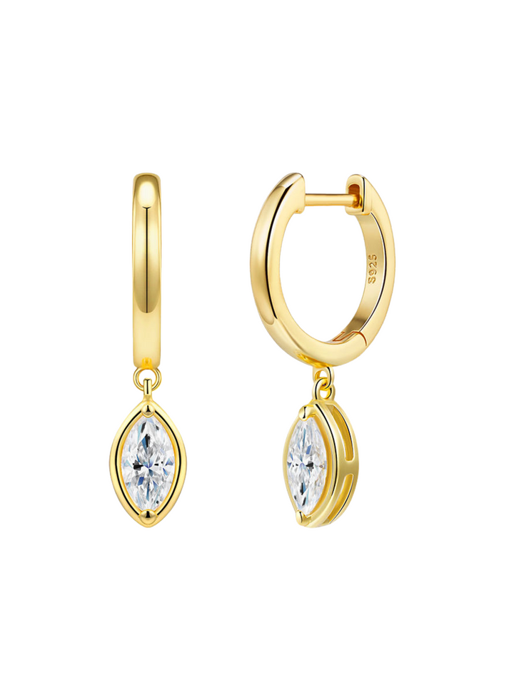 Par Arracada Moissanita Corte Marquesa 1 CT