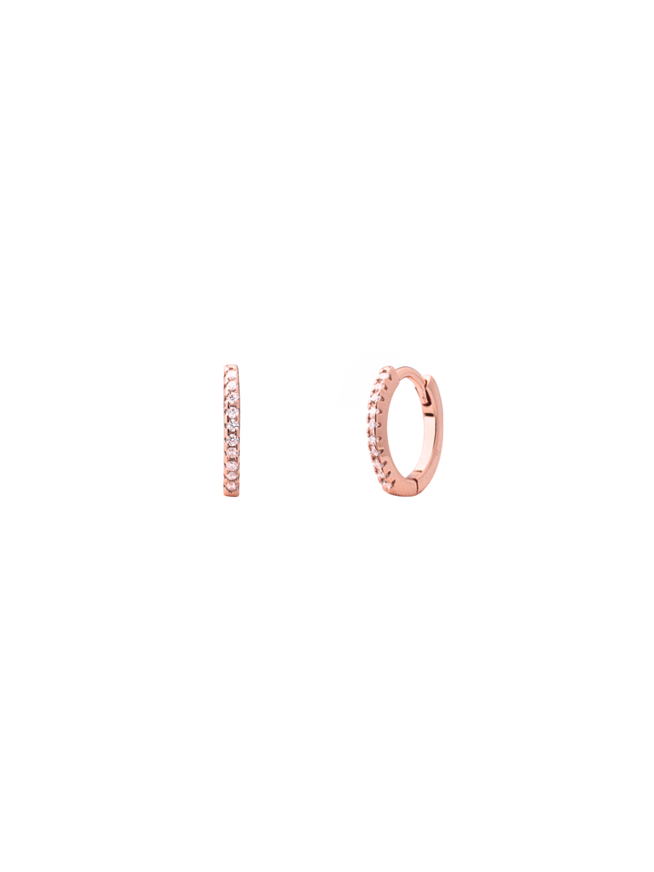 Arracada Con Zirconias 10 mm