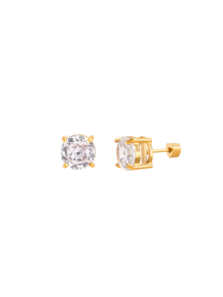Par Arete Zirconia Redonda 8 mm